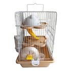 Jaula Para Hámster Tres Pisos Con Tobogán Casa Y Accesorios 3