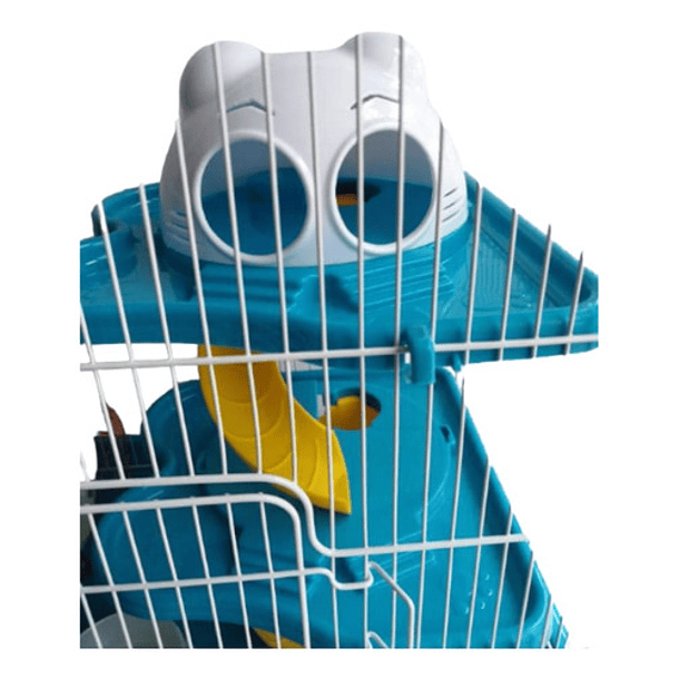 Jaula Para Hámster Tres Pisos Con Tobogán Casa Y Accesorios 4