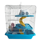 Jaula Para Hámster Tres Pisos Con Tobogán Casa Y Accesorios 6