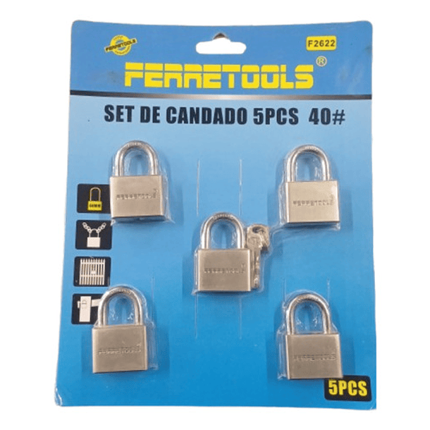Set De Candados 5pcs  40mm Ferretols 1