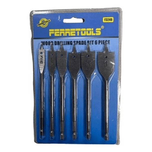 Juego De Brocas Paleta Mecha Plana Para Madera Set De 6pcs 2