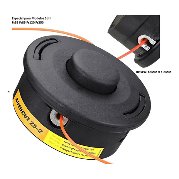 Cabezal Desmalezadora Compatible Stihl Fs55 Fs85 Fs120 Fs250 Negro 2