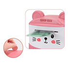 Alcancía Gato Ahorro Automática Contraseña Huella Y Sonido Color Rosa Animales 2