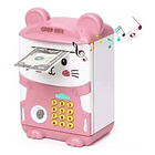 Alcancía Gato Ahorro Automática Contraseña Huella Y Sonido Color Rosa Animales 6