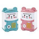 Alcancía Gato Ahorro Automática Contraseña Sonido Y Huella C Animales Gato Azul 4