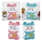 Alcancía Gato Ahorro Automática Contraseña Sonido Y Huella C Animales Gato Azul 8