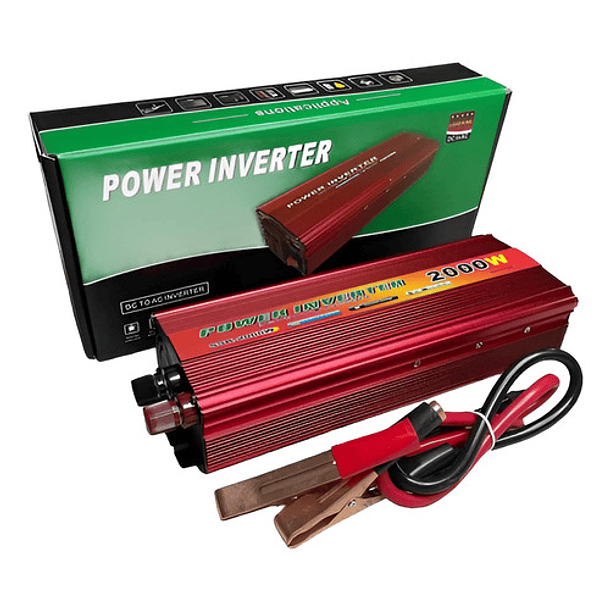Inversor Convertidor De Corriente De Coche 2000w 12v/220v 1