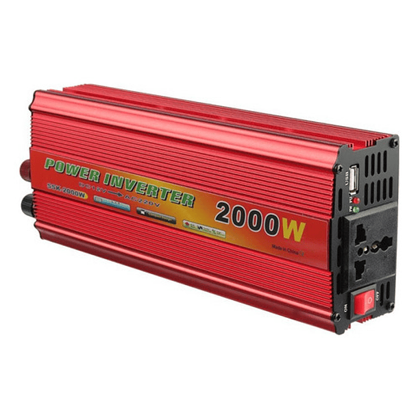 Inversor Convertidor De Corriente De Coche 2000w 12v/220v 5