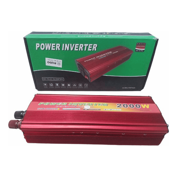 Inversor Convertidor De Corriente De Coche 2000w 12v/220v 6