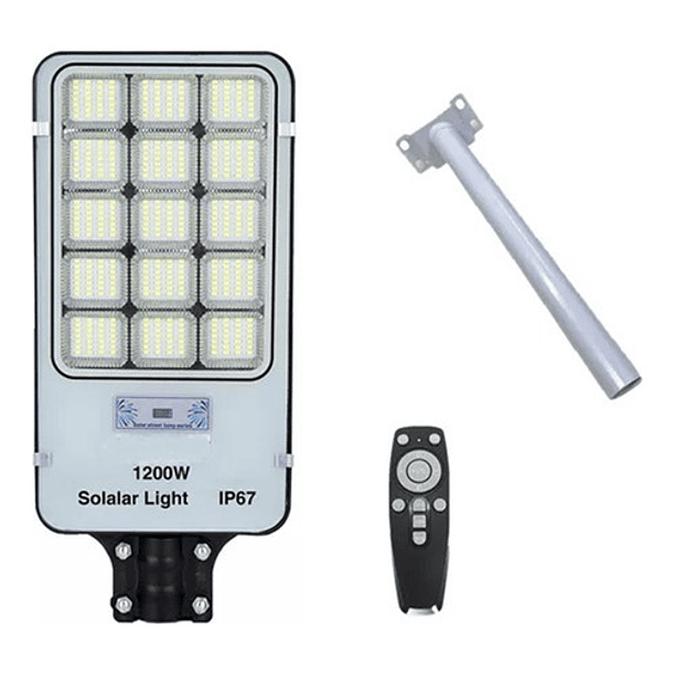 Foco Solar 1200w Potente Luz Led Exterior + Soporte 1