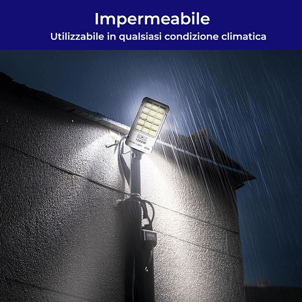 Foco Solar 1200w Potente Luz Led Exterior + Soporte 3