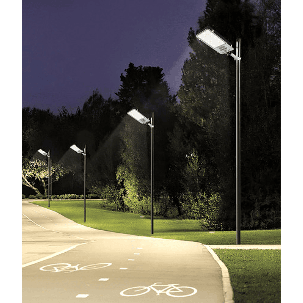 Foco Solar 1200w Potente Luz Led Exterior + Soporte 5