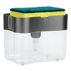 Dispensador Jabon Lavalozas Bomba Esponja Recipiente Gris 2