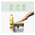 Dispensador Jabon Lavalozas Bomba Esponja Recipiente Gris 7