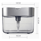 Dispensador Jabon Lavalozas Bomba Esponja Recipiente Gris 9