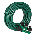 Manguera De Riego Jardín Reforzada 1/2 PLG X 15mts + Acoples 5