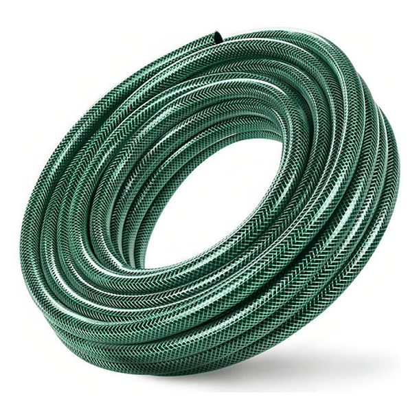 Manguera De Riego Jardín Reforzada 1/2 PLG X 15mts + Acoples 7