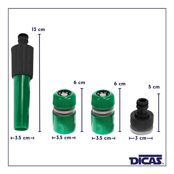 Manguera De Riego Jardín Reforzada 1/2 PLG X 15mts + Acoples 11