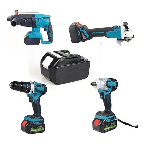 Set De Herramientas Inalámbrica Con Maleta 98 V 4 Baterías 11