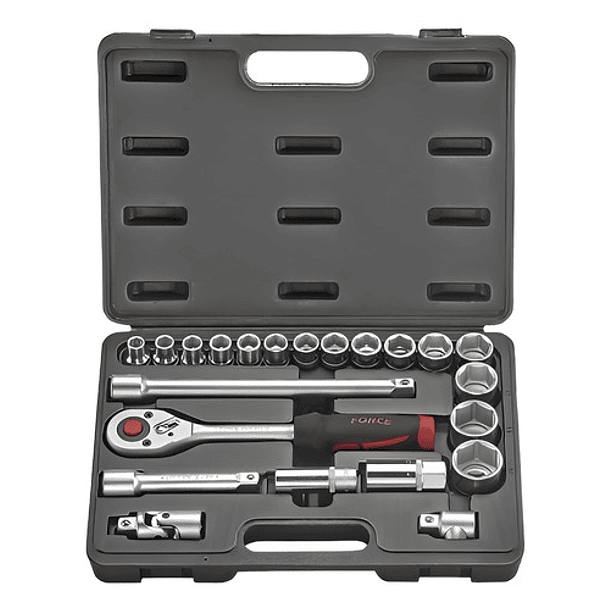 Juego De Dados Hexagonales 1/2`` 10-32mm (4223), Force Negro 1