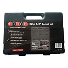 Juego De Dados Hexagonales 1/2`` 10-32mm (4223), Force Negro 4