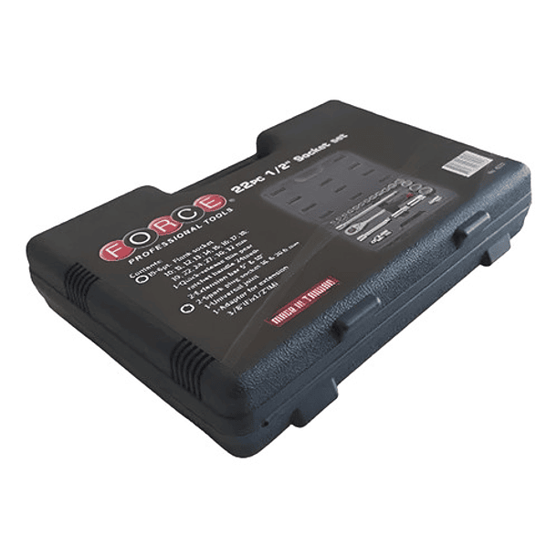 Juego De Dados Hexagonales 1/2`` 10-32mm (4223), Force Negro 6