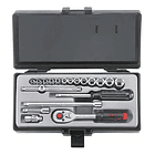 Juego De Dados 1/4 4-14mm De 19 Pzas. Force 2203-5 Gris 2