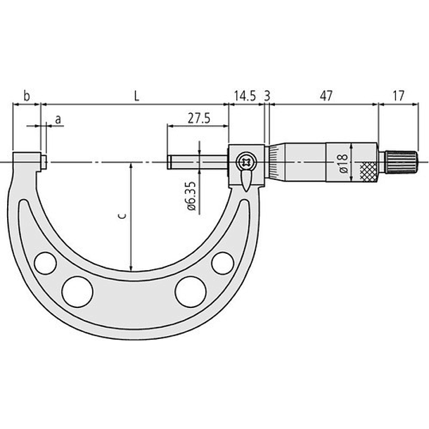 Micrometro Ext. 0-25 Mm. (103-137) Mitutoyo 2