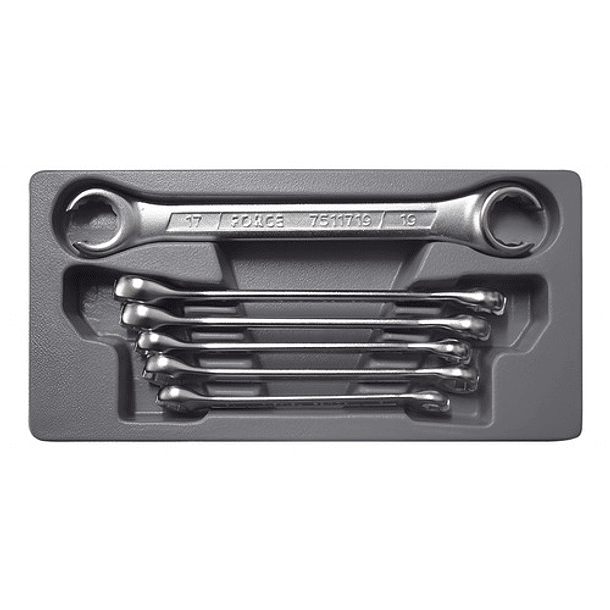 Juego Llave Niplera Milimetrica 8-19mm 6pz 5066 Force Niples Plateado 1