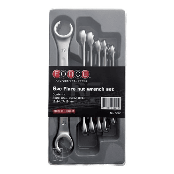 Juego Llave Niplera Milimetrica 8-19mm 6pz 5066 Force Niples Plateado 3