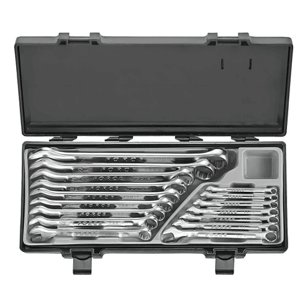 Juego Llaves Punta Corona De 6-24 Mm 16 Piezas (5161) Force Plateado 2