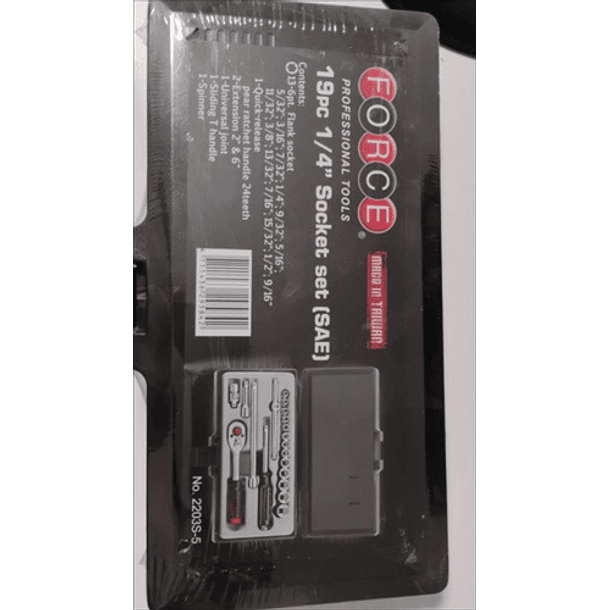 Jgo. Dados []1/4  3/16 -9/16  (2203s-5)  - Force Gris 4