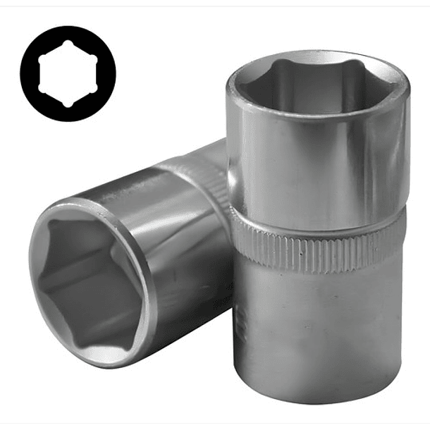 Juego Dados Hex. []1/4`` Mm./pulg. 31 Piezas (2312-5), Force 2