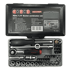 Juego De Dados Y Puntas []1/4 Mm Hex. Force 2421 42 Piezas 1