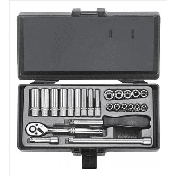 Juego Dados Largo []1/4` 24 Pz, M/m, Hexagonal (2253), Force 1