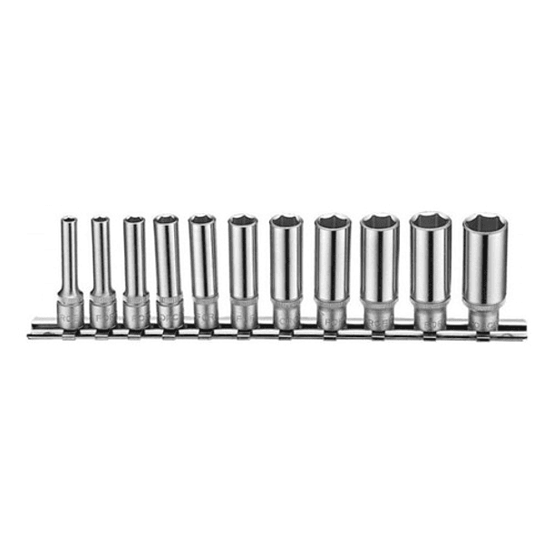 Juego De Dados Hex. Largos 1/4. 4 - 14 Mm 11 Pzas Force21115 1