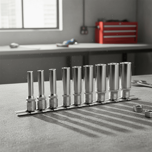 Juego De Dados Hex. Largos 1/4. 4 - 14 Mm 11 Pzas Force21115 5