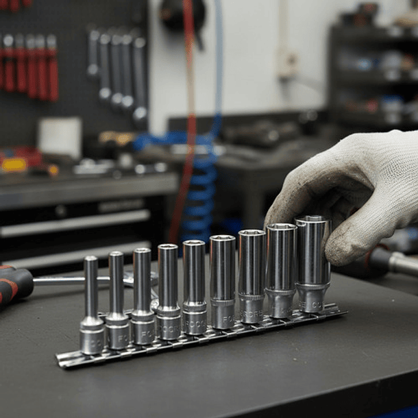 Juego De Dados Hex. Largos 1/4. 4 - 14 Mm 11 Pzas Force21115 6