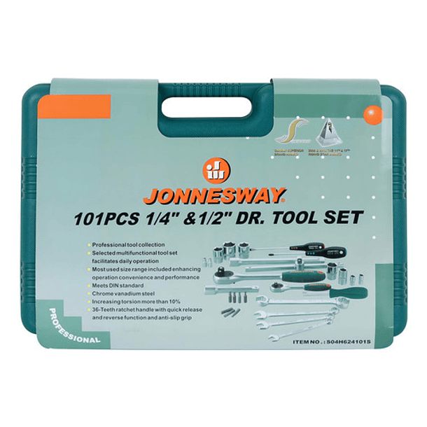 Juego Dados Combinados 1/4 - 1/2 De 101 Pzas Jonnesway 4