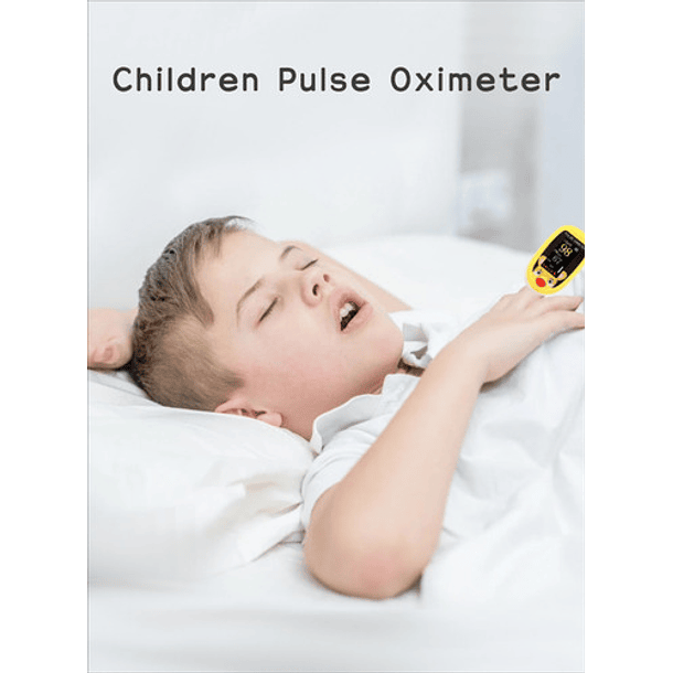 Oxímetro De Dedo Oximeter Recargable Usb C Para Niños Y Adultos Led Amarillo 5