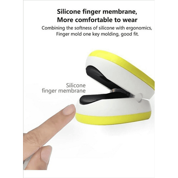 Oxímetro De Dedo Oximeter Recargable Usb C Para Niños Y Adultos Led Amarillo 7