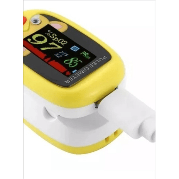 Oxímetro De Dedo Oximeter Recargable Usb C Para Niños Y Adultos Led Amarillo 9