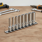 Jgo. Dados 1/4`` 5/32``-9/16`` Largos Hex.(21110d-5) Force 3