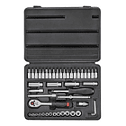 Juego De Dados 1/4 De 46 Pzas. Milimétrico. Force 2461-5 Gris 1