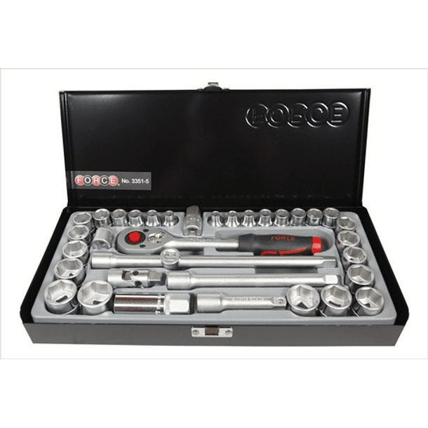 Juego De Dados Hexagonales 3/8 Mm Y Pulg. Force 3351-5 2