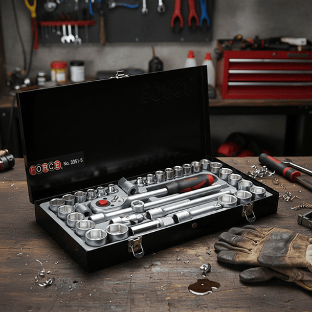 Juego De Dados Hexagonales 3/8 Mm Y Pulg. Force 3351-5 4