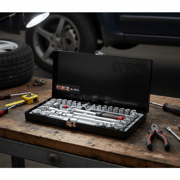 Juego De Dados Hexagonales 3/8 Mm Y Pulg. Force 3351-5 5