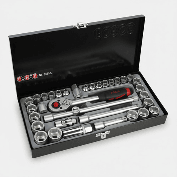 Juego De Dados Hexagonales 3/8 Mm Y Pulg. Force 3351-5 9