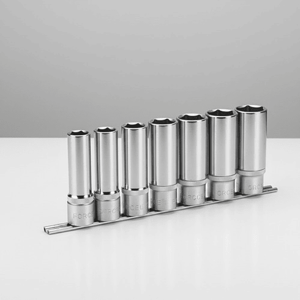 Juego De Dados 3/8`` De 8-19 Mm Largos Hex. (3082), Force 7