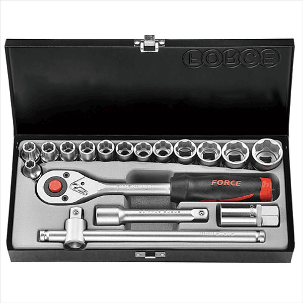 Juego De Dados Poligonales 1/2`` 8-26 Mm. (4173-9), Force